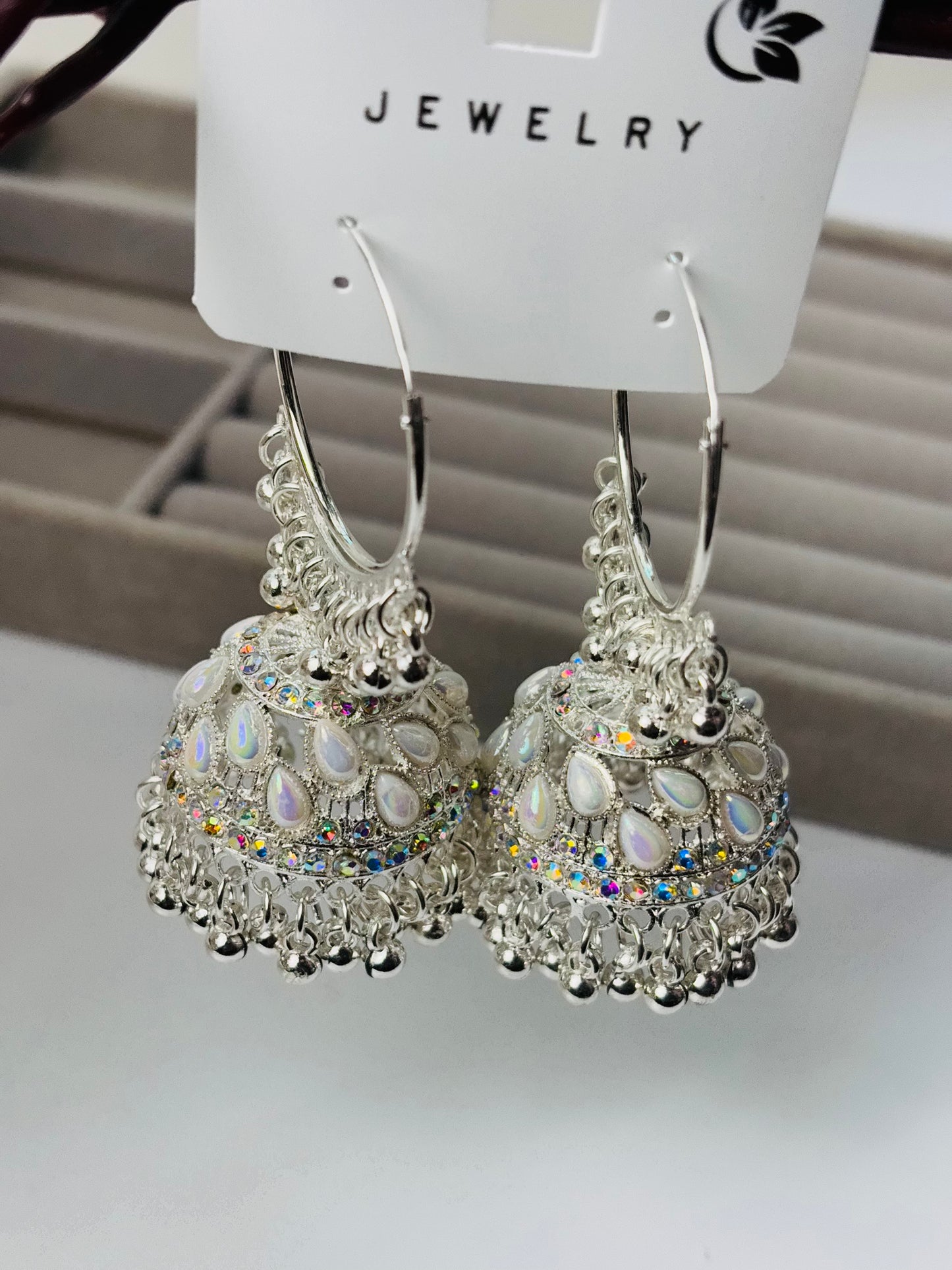 Divinera Noor Traditional Indian Jhumka Earrings