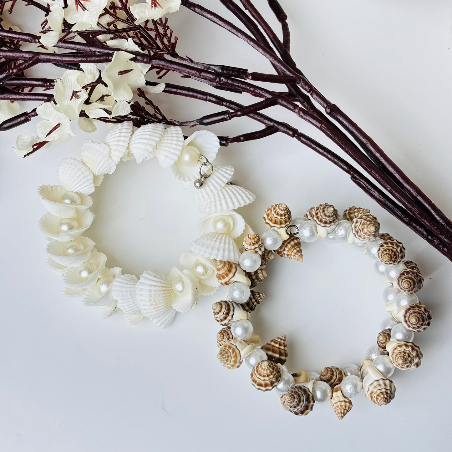 Combo of 2 Boho Seashell Bracelet