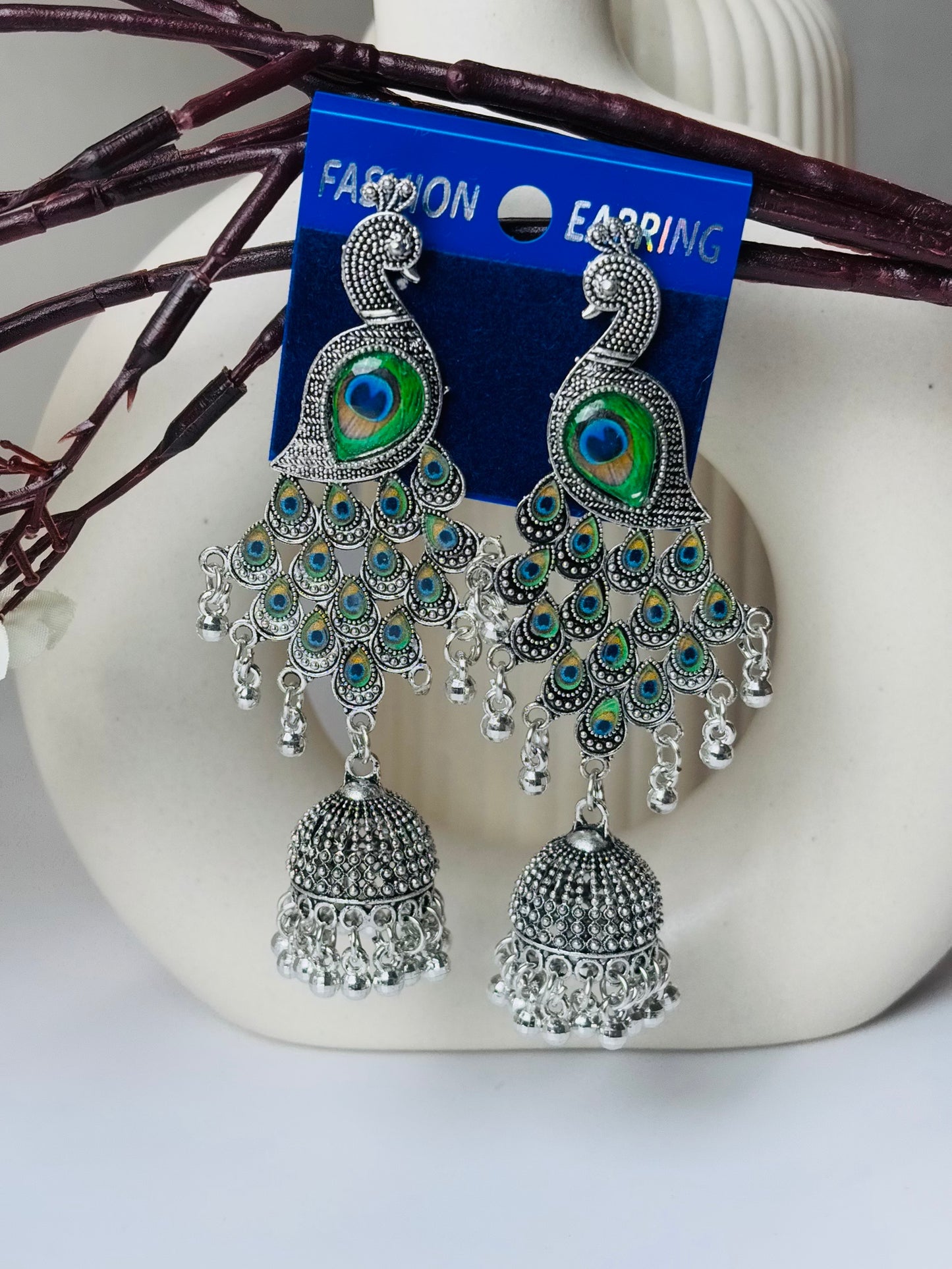 Divinera Meher Ethnic Jhumka Earrings