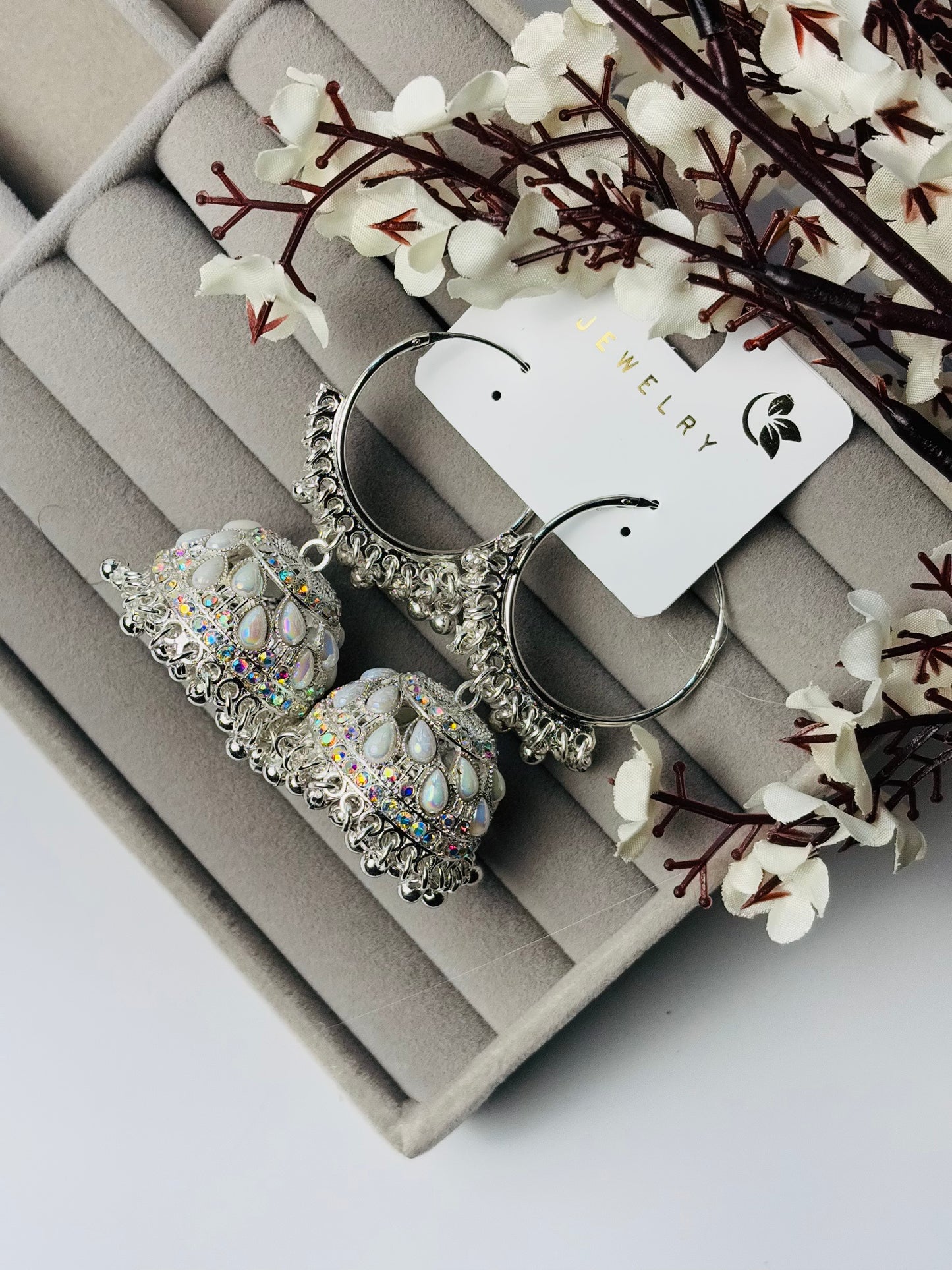 Divinera Noor Traditional Indian Jhumka Earrings
